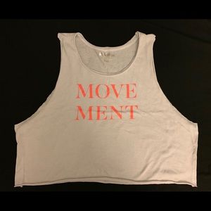 “Movement” workout crop top